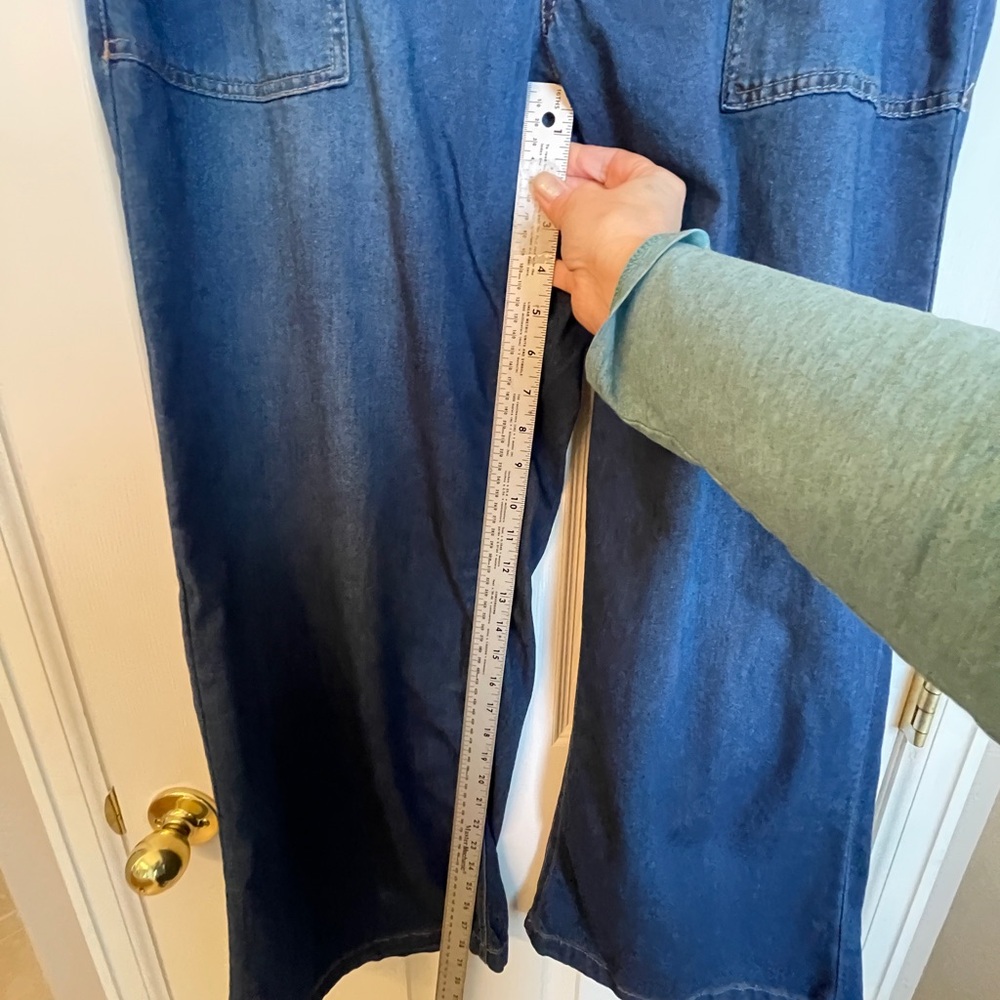 Project Indigo Wide Leg Utility Patch‎ Pocket Denim Jeans XL Dark Wash - Picture 9 of 15